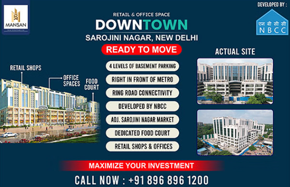 Downtown Sarojini Nagar: Ready-to-Move-In Retail and Office Spaces Just Steps Away from Sarojini Nagar Market and Metro Station!